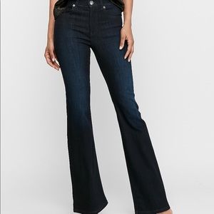 Express // high rise slim flare jeans